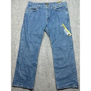 Lee Denim Jeans Mens 40x30 Blue Regular Fit Bootcut Cotton Pepper Wash Solid New
